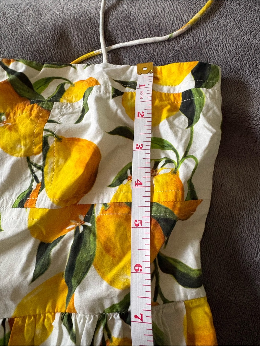 J. Crew 16 Limoncello Lemon Print Cotton Tiered Summer Plus Sundress 1X - Picture 13 of 16